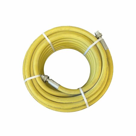 INDUSTRIAL CHOICE 3/4 x 100 ft EPDM Air Hose 300PSI Univesal/Crow Ends Yellow Jackhammer-300-Y-100-U